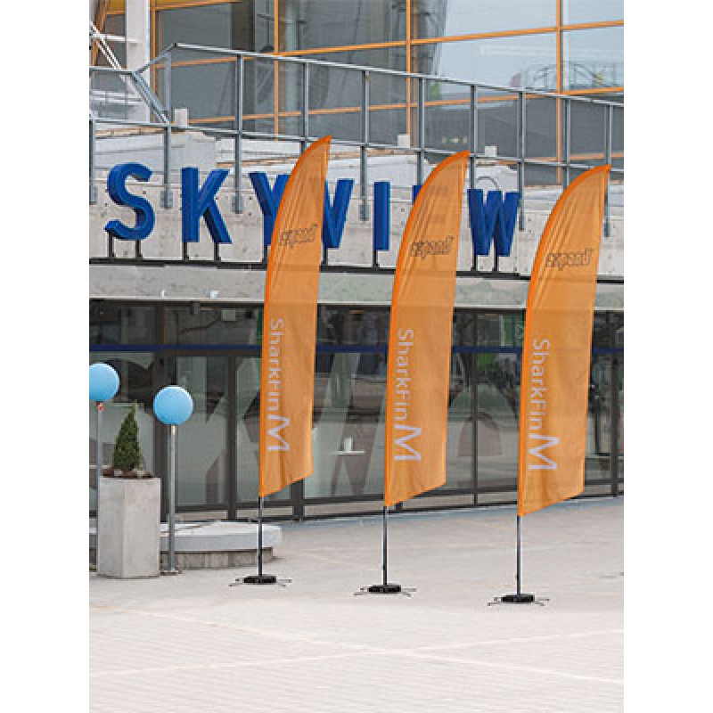 PromoFlag Federform mit Bodenplatte