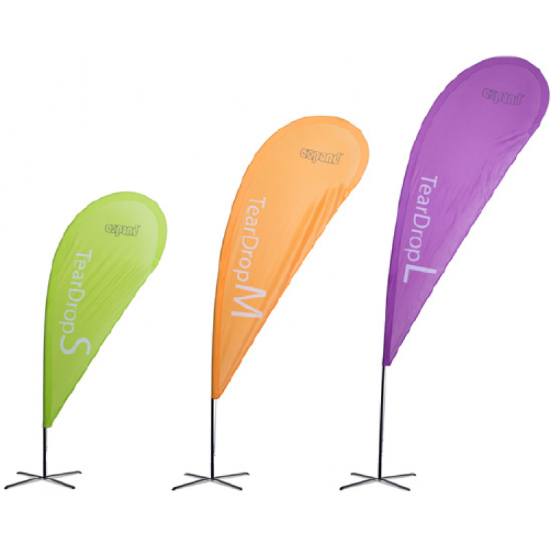 Textildruck für PromoFlag Tropfenform