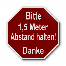 Bodenaufkleber "Bitte 1,5 m Abstand halten!" Indoor